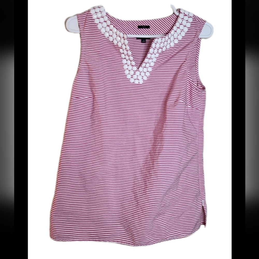 Talbots Sleeveless Cotton Blouse Top Size 4